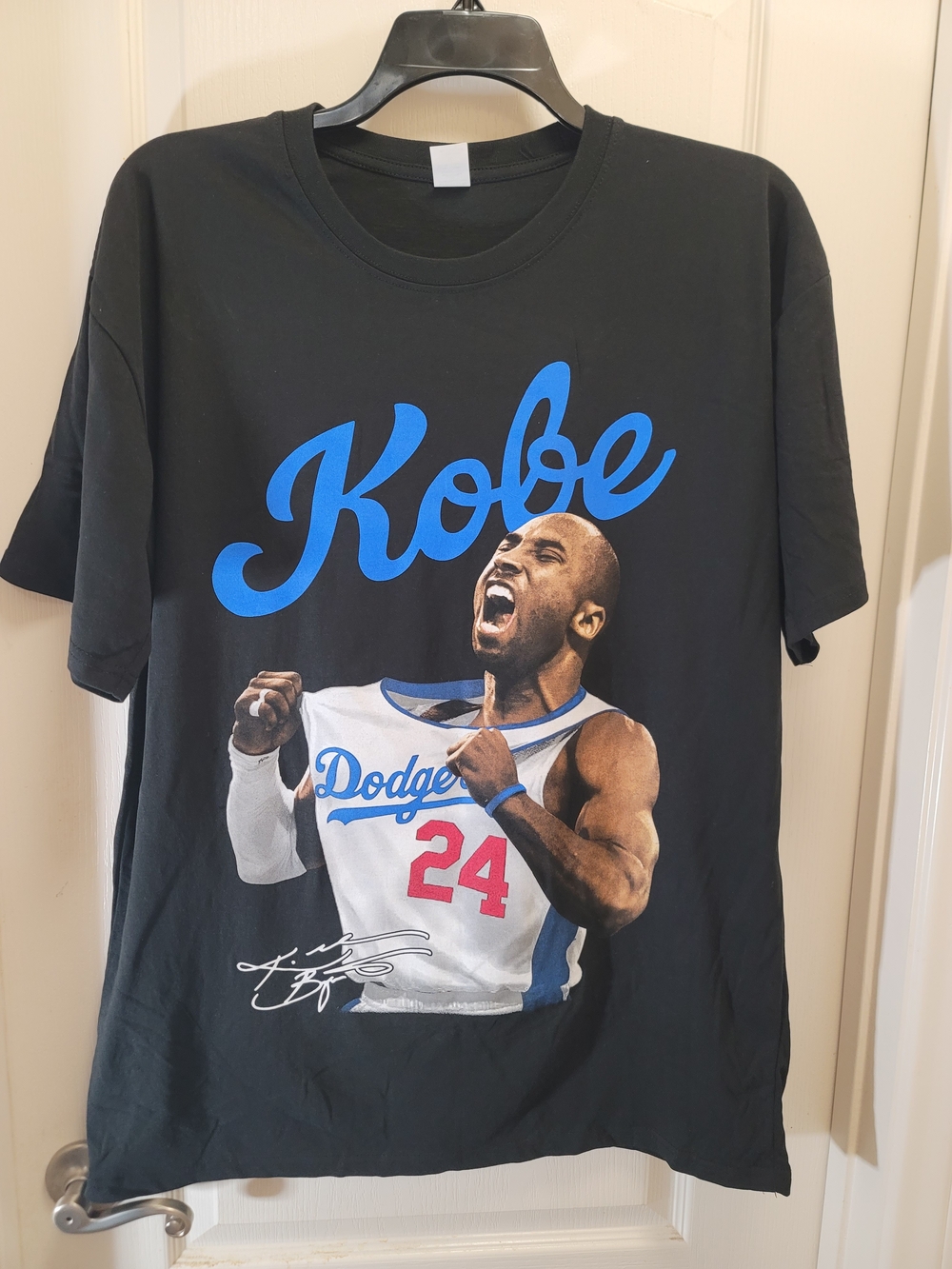 Kobe Bryant Unbranded Graphic Short Sleeve Tee - Black/Blue - XL
